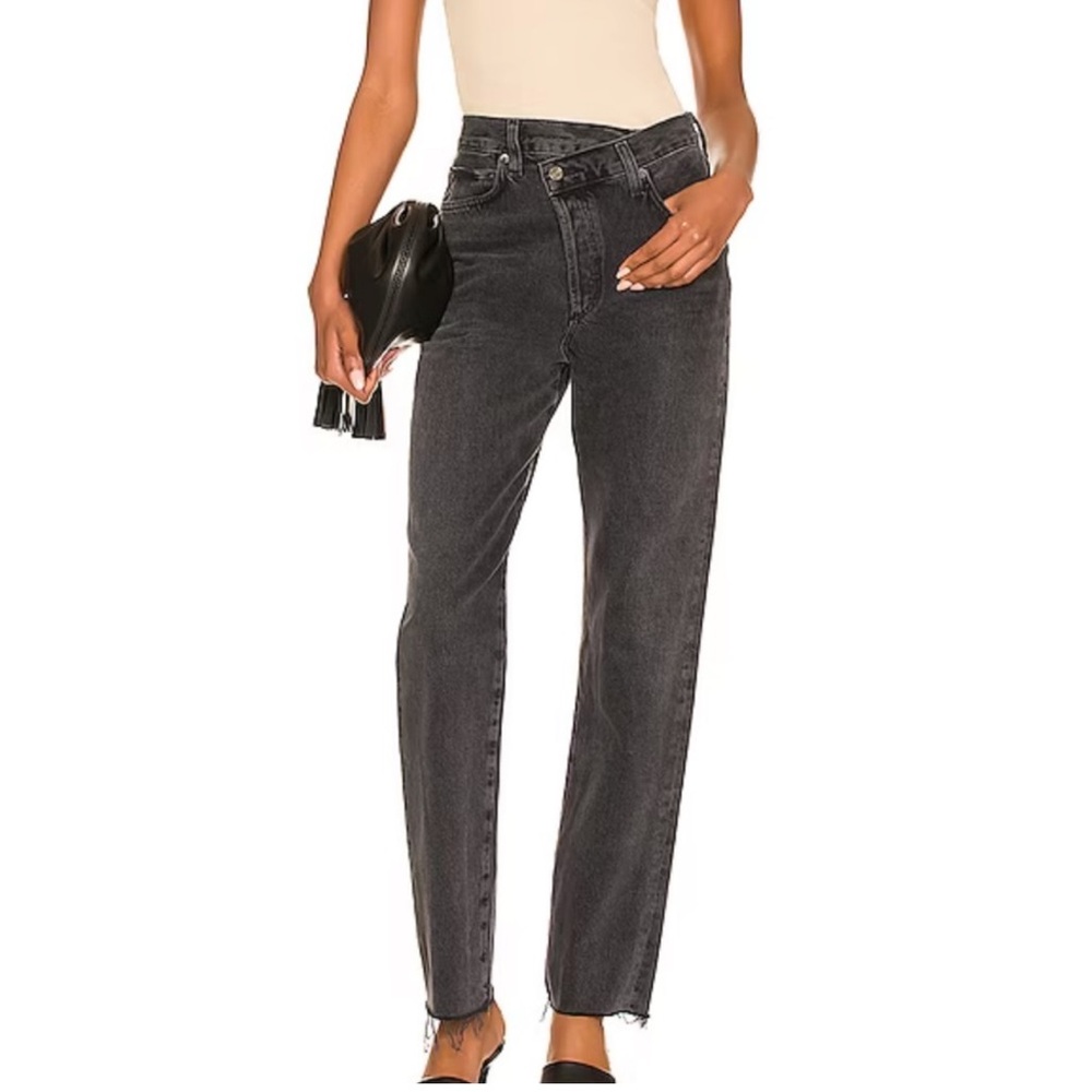 AGOLDE Criss Cross Straight Jeans in 'Shambles' Size 25